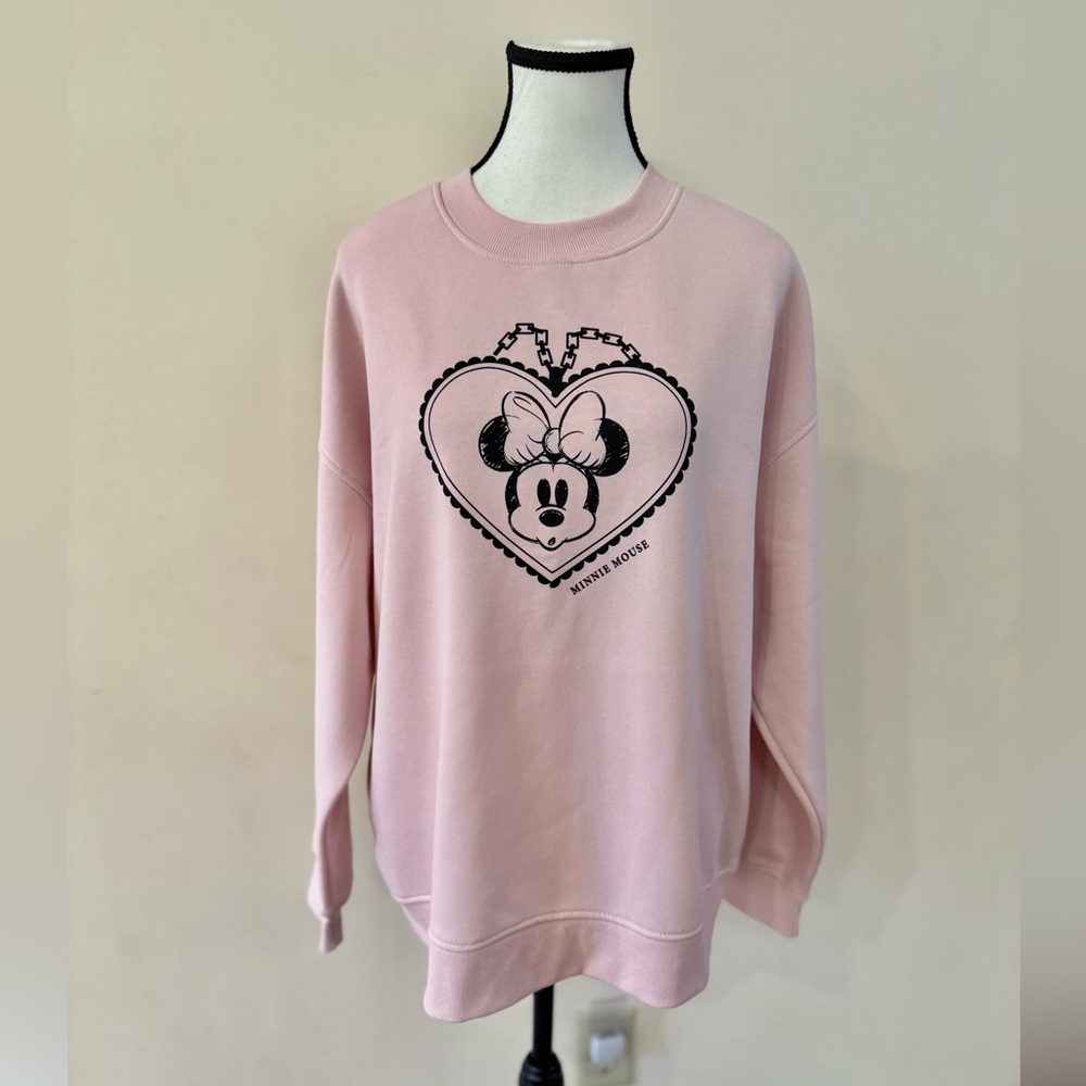 Disney Minnie Mouse Pink Crewneck - Picture 1 of 4